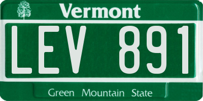 VT license plate LEV891