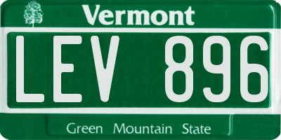 VT license plate LEV896