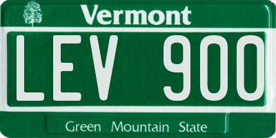 VT license plate LEV900