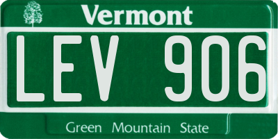 VT license plate LEV906