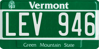 VT license plate LEV946