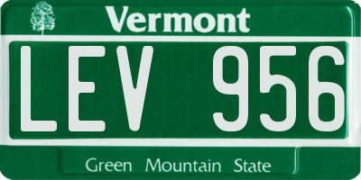 VT license plate LEV956