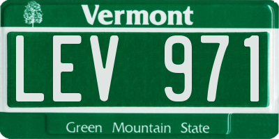 VT license plate LEV971