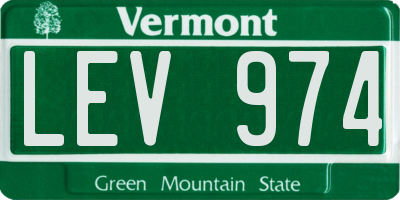 VT license plate LEV974