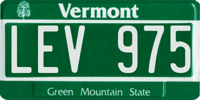 VT license plate LEV975