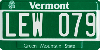 VT license plate LEW079