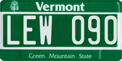 VT license plate LEW090