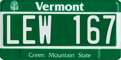 VT license plate LEW167