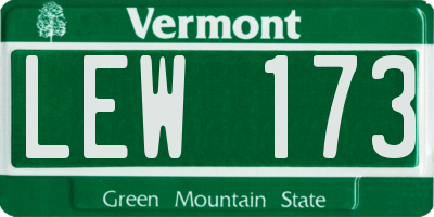 VT license plate LEW173