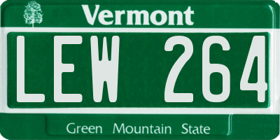 VT license plate LEW264
