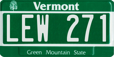 VT license plate LEW271