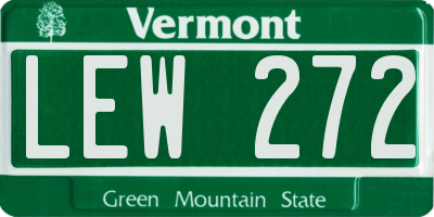 VT license plate LEW272