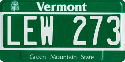 VT license plate LEW273
