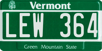 VT license plate LEW364