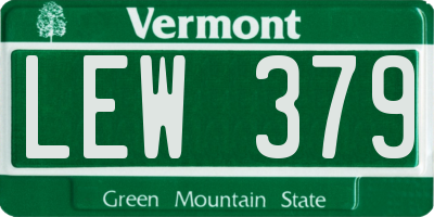 VT license plate LEW379