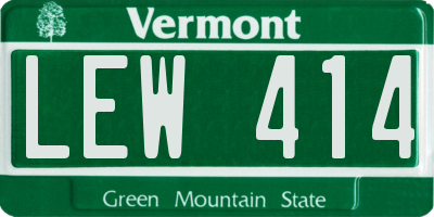 VT license plate LEW414