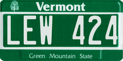 VT license plate LEW424