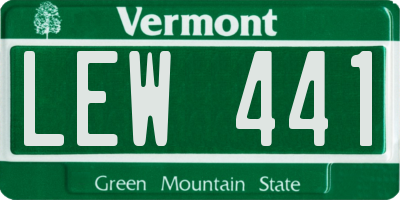 VT license plate LEW441