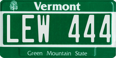 VT license plate LEW444