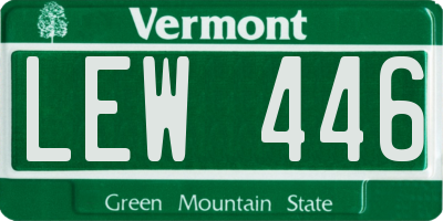 VT license plate LEW446