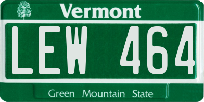 VT license plate LEW464