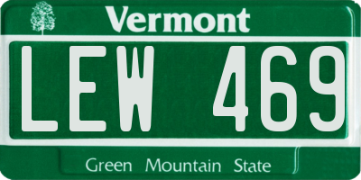 VT license plate LEW469
