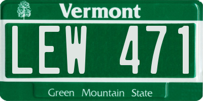 VT license plate LEW471