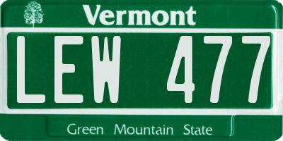 VT license plate LEW477