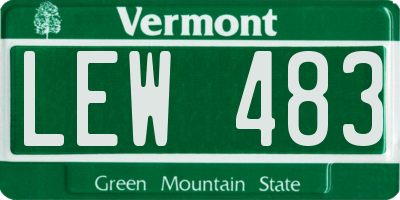 VT license plate LEW483