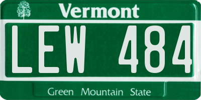 VT license plate LEW484