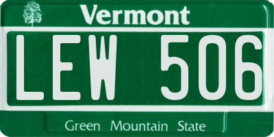 VT license plate LEW506