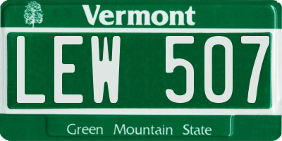 VT license plate LEW507