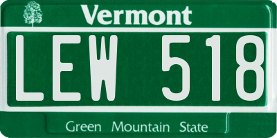 VT license plate LEW518