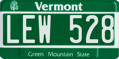 VT license plate LEW528