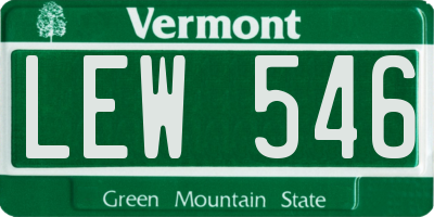 VT license plate LEW546