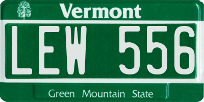 VT license plate LEW556