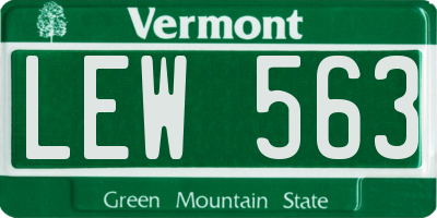 VT license plate LEW563