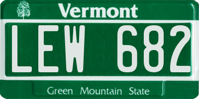 VT license plate LEW682