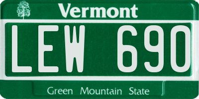 VT license plate LEW690