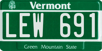 VT license plate LEW691