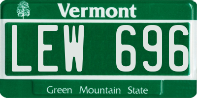 VT license plate LEW696