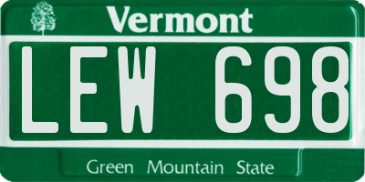 VT license plate LEW698
