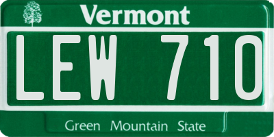 VT license plate LEW710