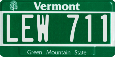 VT license plate LEW711