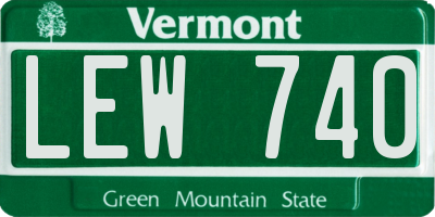VT license plate LEW740