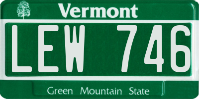 VT license plate LEW746
