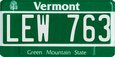 VT license plate LEW763