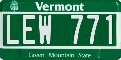 VT license plate LEW771