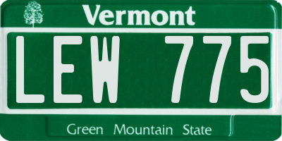 VT license plate LEW775