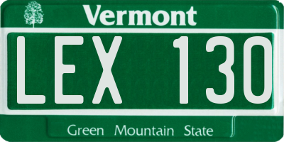 VT license plate LEX130